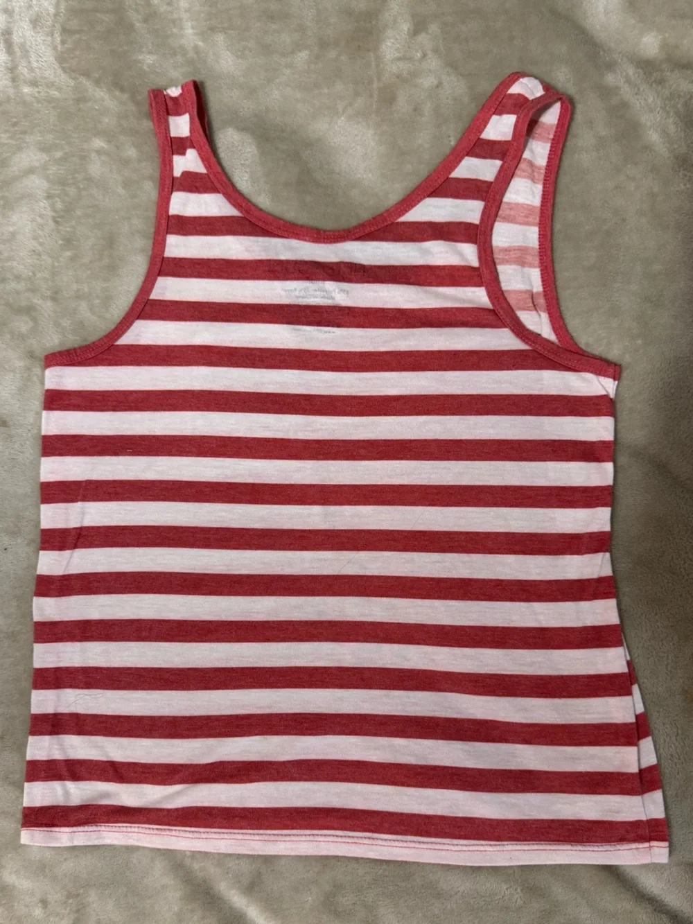 Fifth Sun Red & White Striped Tank with Navy Star Trim